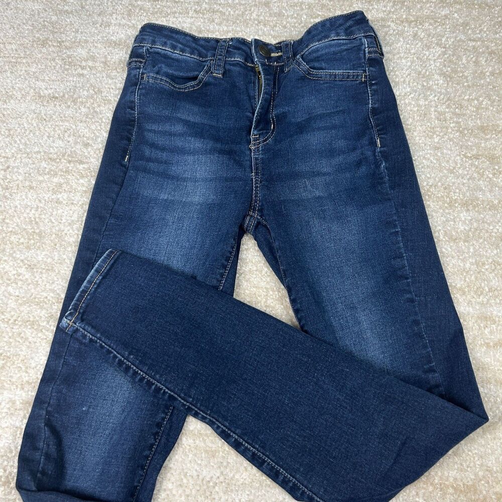 So Jeans Womens 26 High Rise Ultimate Jegging Skinny Ankle Dark Blue Stretch